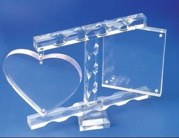 High Plastic Insulated Acrylic Photo Frames With Magnet , Heart Shape