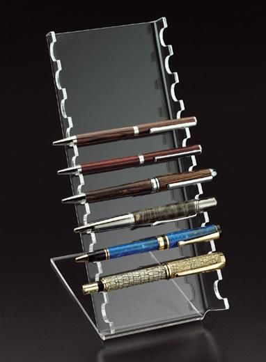 Classic Ladder Shape Acrylic Pen Holder With Reasonable Price