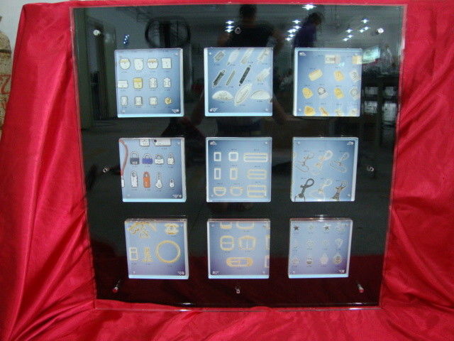 9 Compartments Black Transparent Acrylic Photo Frames 30 * 30 inch