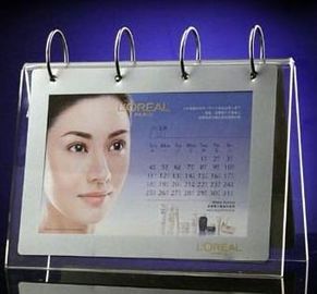 Fashional Shape Acrylic Calendar Holder With Photo Frame