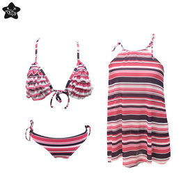 Custom girls lacing Swimwear with lovely net cape