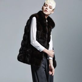 wholesale and custom high quality women winter  faux fur vest, Factory price Shenzhen Lily Cheng