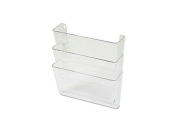 3 Pocket Wall File Organizer Acrylic Display Stands For Office
