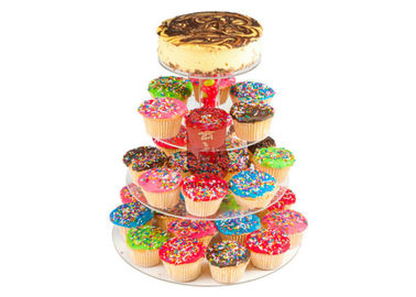 Grocery Acrylic Display Stands , Sturdy Cupcake / Dessert Tower