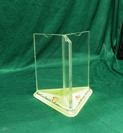 Free Standing Acrylic Menu Holder A4 Size 3 Sided Display Stand