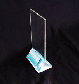 A4 Size 3mm Acrylic Menu Holder With Triangle Base For Cafe Bar