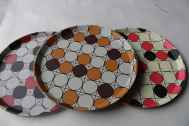 western style can print logo round plastic tray
