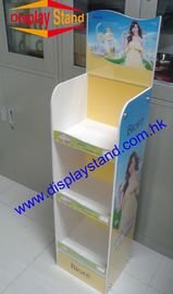 5mm Clear Acrylic POP Displays Stand , Floor Standing Displays with Ads Header