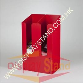 Red Recyclable Acrylic Dump Bin Durable Gloss / Matte Lamination
