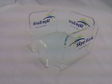 Acrylic Tissue Holder , Perspex Napkin Box With Silk Printing Logo