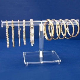 T Shape Clear Frosted Acrylic Jewelry Display Case For Bracelet