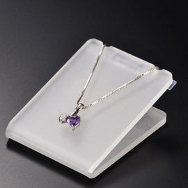 l Shape Frosted Acrylic Jewelry Display Case , Plexiglass Necklace Holder