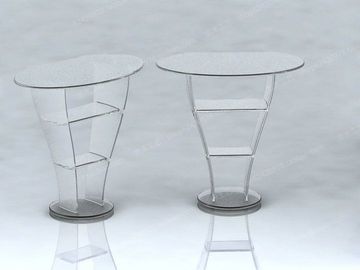 Frosted Clear Acrylic Lectern Stand for Acrylic Jewelry Display Case