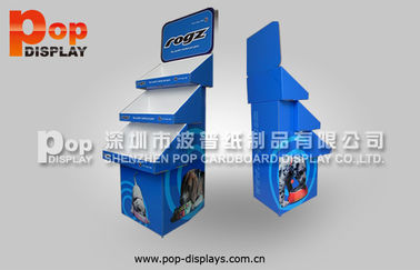 Retail Blue Cardboard Magazine Display With Eye-catching Artwork