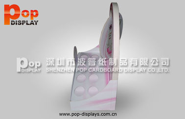 Hair Care Products Corrugated Cosmetic Display Stands With Recycled Material