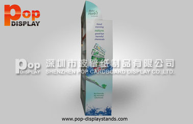 Cardboard Toothpaste Display Stands / FSDU For Dental Cream In Supermarket