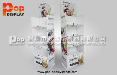 White Cardboard Beverage Displays With Strong And Sturdy Structure For Wine