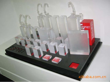 Makeup Cosmetic Acrylic Display Stands , Clear Brochure Holders And Displays