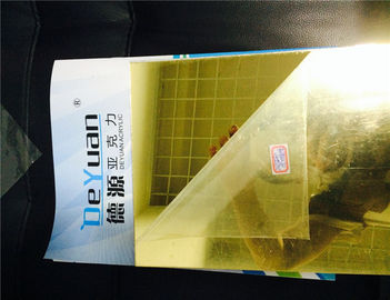5mm Gold high impact acrylic sheet mirror For Dental utensils , Sticker