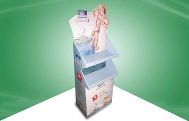 OEM / ODM Durable Cardboard Display Stand Printing For Nestle Milk Powder