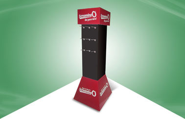 100% Recycled Store Red Cardboard POP POS Display Stand Floor Standing