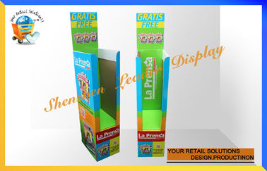 Newspaper Cardboard Display Stands , Green Point Of Purchase Sales Promotion