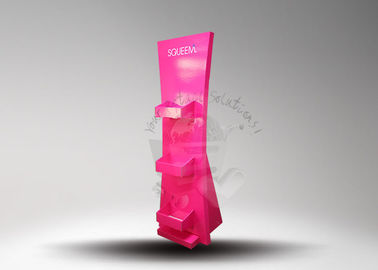 Matt Lamination 3 Tier Advertising Cosmetic Display Stands for Supermarket