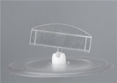 Clear Plastic Clip Sign Holders Display / Price Tag Holder Clip For Store