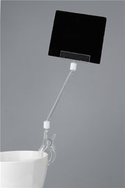POP Clip Sign Holder PS / PC , Supermarket Display Plastic Shelf Clip