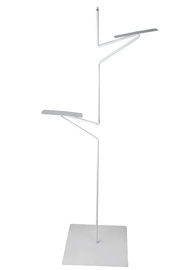 Clear Desk POS Sign Holder Display Stand With Two Wire Clips For Poster