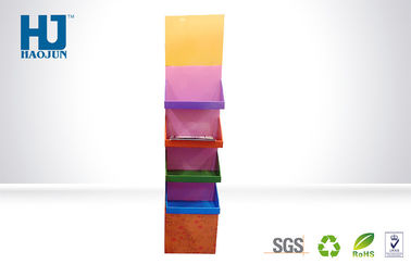 Recycled Paper Corrugated Cardboard Magazine Display oil printing for store