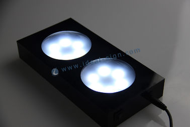 LED Acrylic Liquor Bottle Display Standing / Glorifier PS Injection Plastic Case