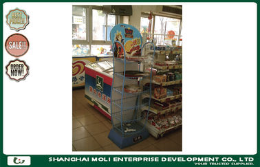 Custom 6 Tier metal floor standing wine racks drink shelves retail store display units