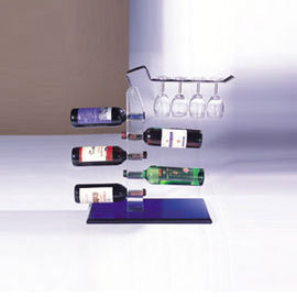 Acrylic Wine Display Stand , Wine Bottle Glass Perspex Holder