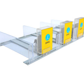Food Supermarket Shelf Pusher , Plastic Retail Sign Holders