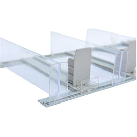 Food Supermarket Shelf Pusher , Plastic Retail Sign Holders