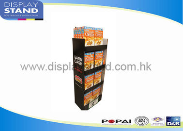 Advertising Floor Standing Bottle Display Shelf Unit / Supermarket Display Stand