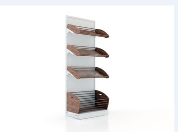 Customized Wood MDF Display Stands / Adjustment Display Shelf For Food Display