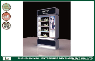 Custom high end retail MDF cosmetic rack display stand , perfume display racks
