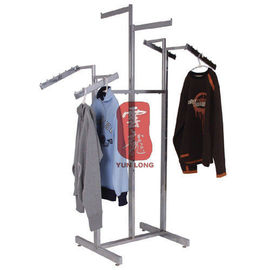 Metal Clothing Display Stands Six Arms with Chorme Plating for Retail Store