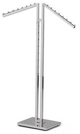 2 Slant Arms Clothing Display Racks with Chrome Plating for Hotel / Home