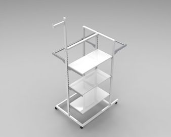 Supermarket Boutique Clothing Display Racks , Portable Clothes Rack