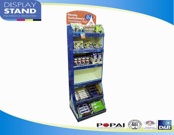 Wall Paper Retail Cardboard Display Stands , Christmas Gift Cards Shelf, Decoration Rack