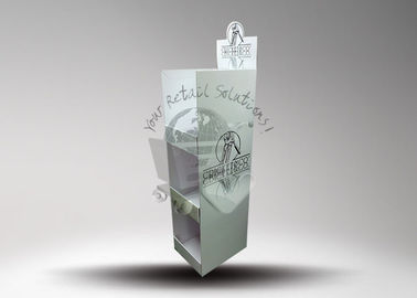 Advertising Grey Paper Corrugated Cardboard Stands Display With Lossy Lamination