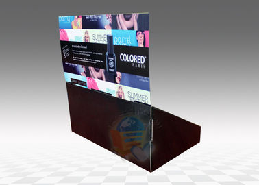 Table Top Cardboard Display Stand 2 Tiers for Cosmetics , foldable