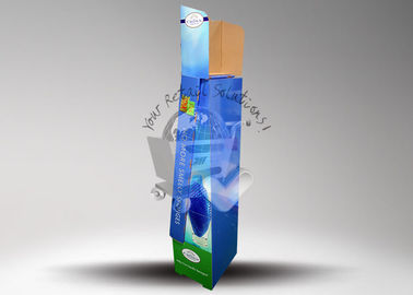 Height 180cm Corrugated Paper Display Floor Shelves for Grocery Scrubber