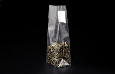 Stand Up OPP Block Bottom Bags With Side Gusset For Chocolate / Rice / Cooking Spices