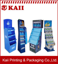 Blue, Green, Red Pop Cardboard Paper Display Stand / Cardboard Display Stand / Racks For Showing Drinking