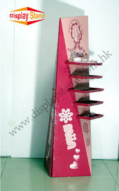 Red Advertising Cosmetic Cardboard Display Stand Models with Five Layers