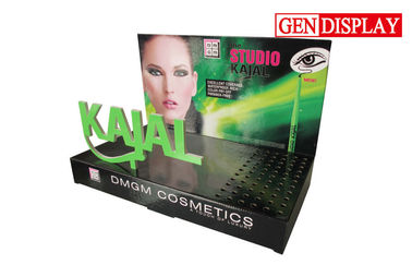 Colorful Cardboard Cosmetic Counter Display , Eyeliner Countertop Display Unit